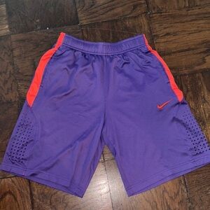 Nike Purple and Orange Athletic Shorts